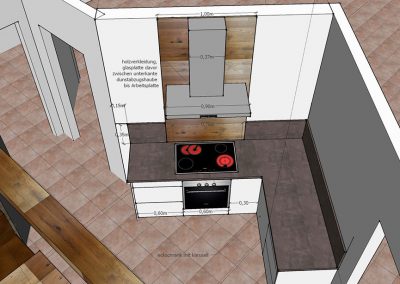 doppelpunkt:design | Visualisierung Küche Kochbereich